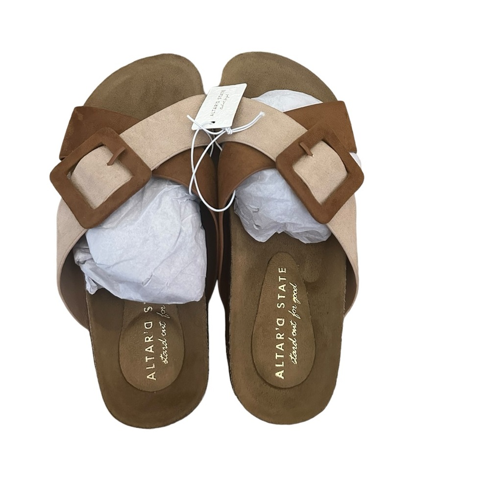 Altar'd State Suede Slide Sandles - Picture 5 of 10